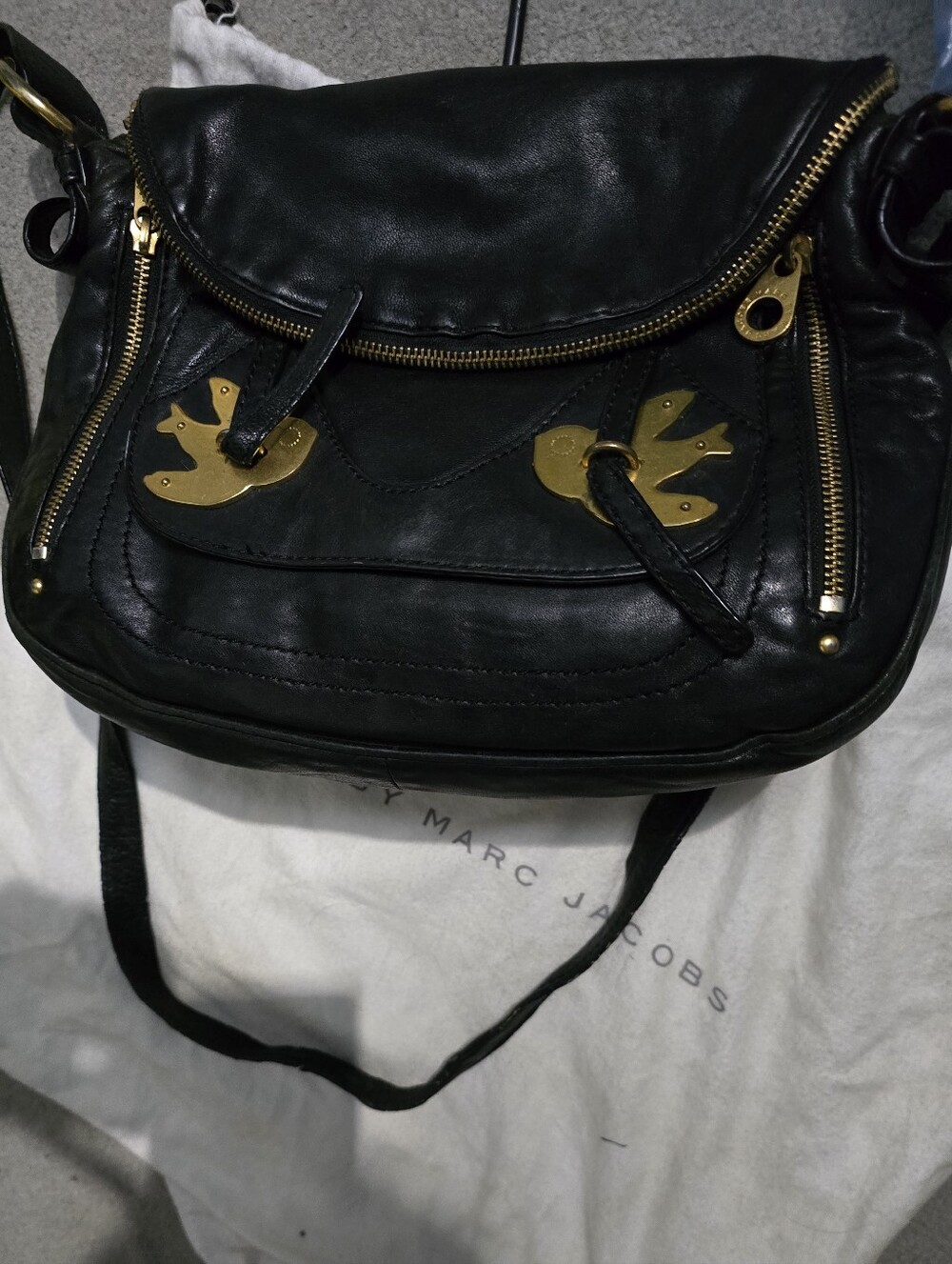 Marc by Marc Jacobs "Petal to the Metal" Natasha Crossbody Bag - Black